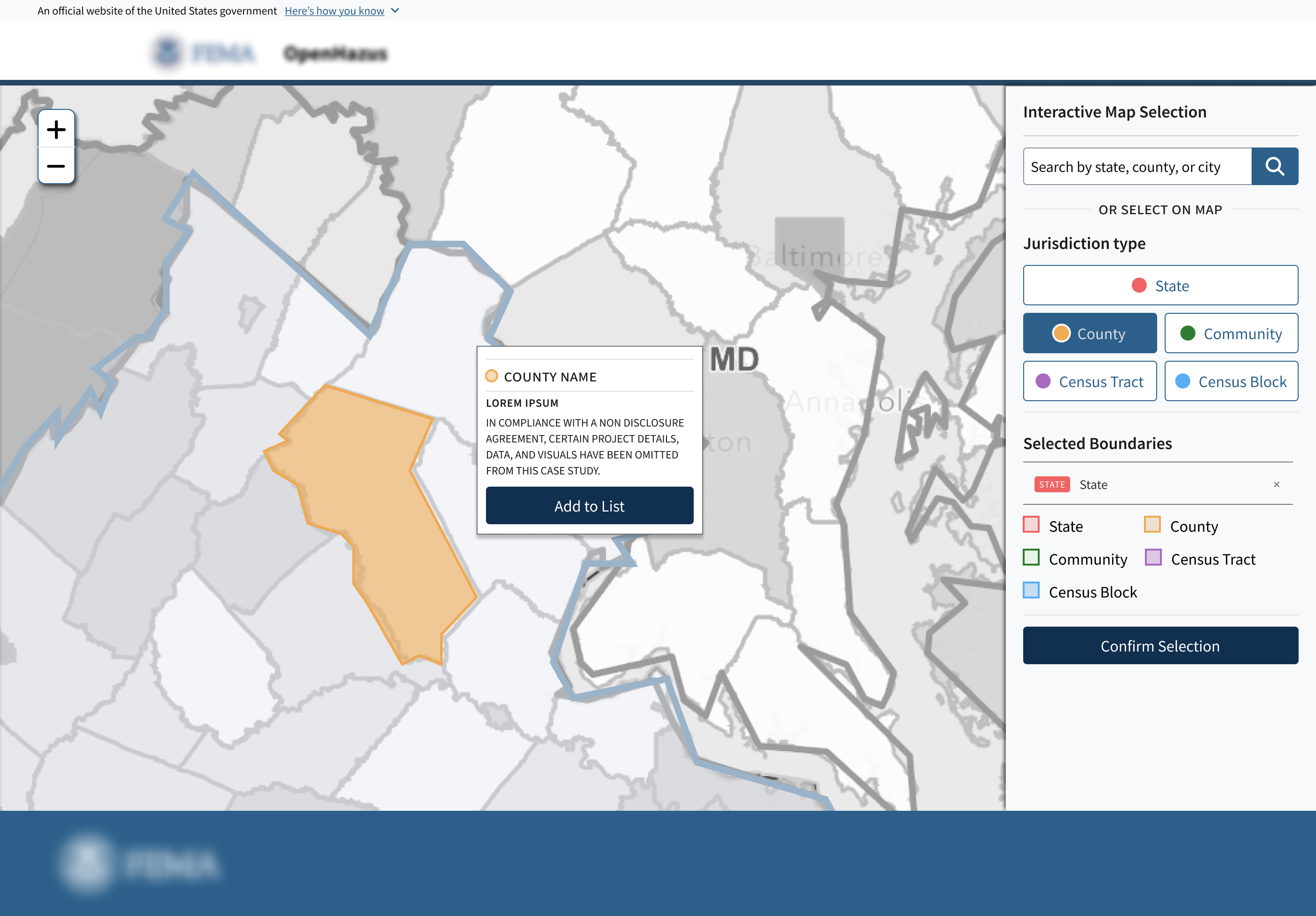County selected